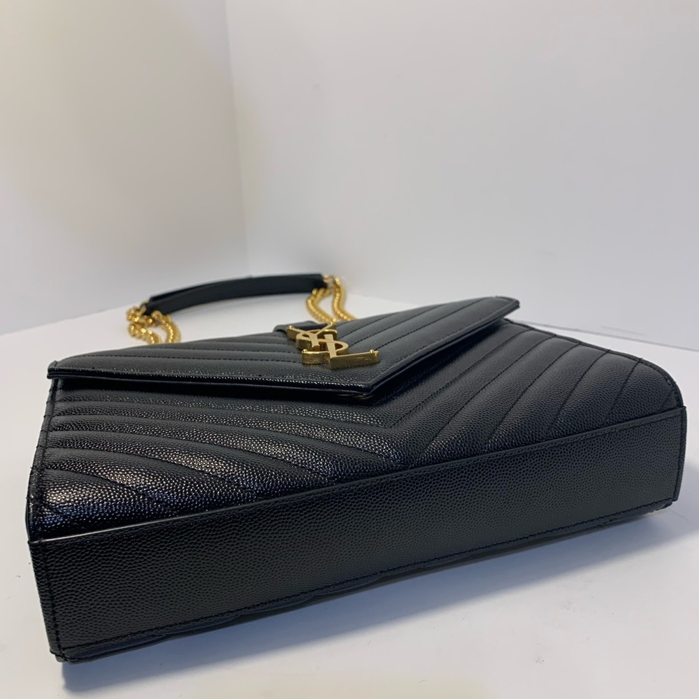 SAINT LAURENT Grain De Poudre Matelasse Chevron - Picture 7 of 8